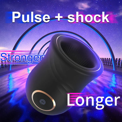Automatic Masturbator Penis Trainer Vibrator Glans Massage with 12 Vibrations