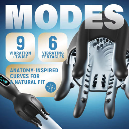 3 IN Glans Trainer Penis Massage Vibrator Masturbator with 9 Vibration Modes