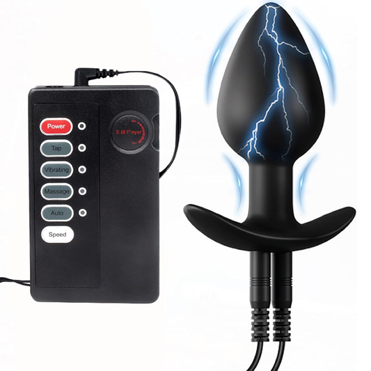E-stim Anal Plug Vibrator Prostate Massager with 4 Electric Shock Modes