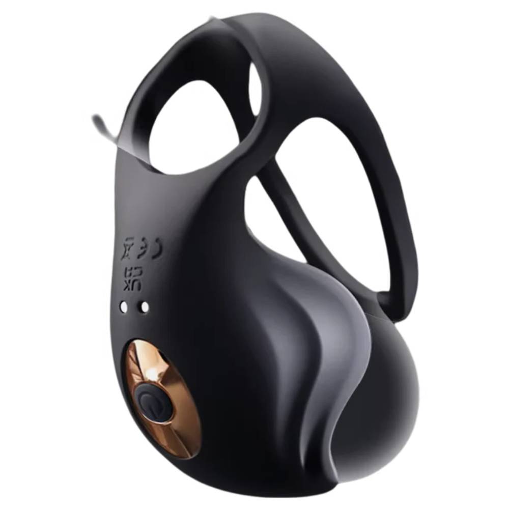 App-controlled Penis Ring Ejaculator Testicle Massage Glans Trainer with 10 Vibrations