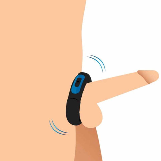 Adjustable Buckle Penis Ring Cockring Glans Trainer with 10 Vibration Modes