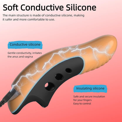 Electro Stim Finger Vibrator Sleeve with 8 Stimulation Modes & 19 Intensity Levels