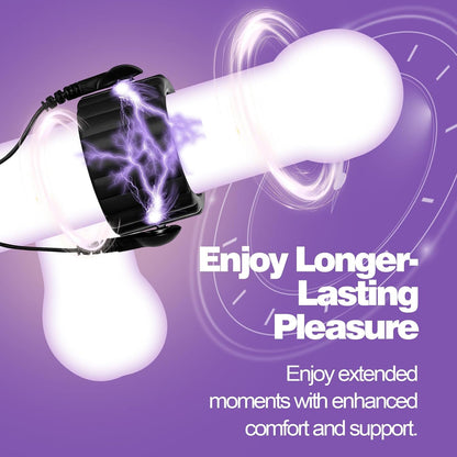 Electric Shock Chastity Devices Testicle Trainer Vibrator with Multiple Shock Modes