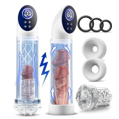 Automatic Dick Pump Penis Trainer Extender Masturbator with 6 Suction Modes