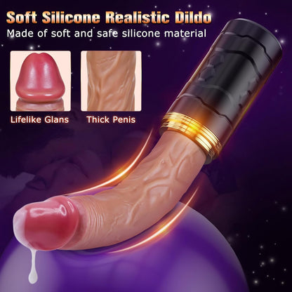 Sex Machine Realistic Thrusting Dildo Vibrator with 7 Thrusting & Vibration Modes