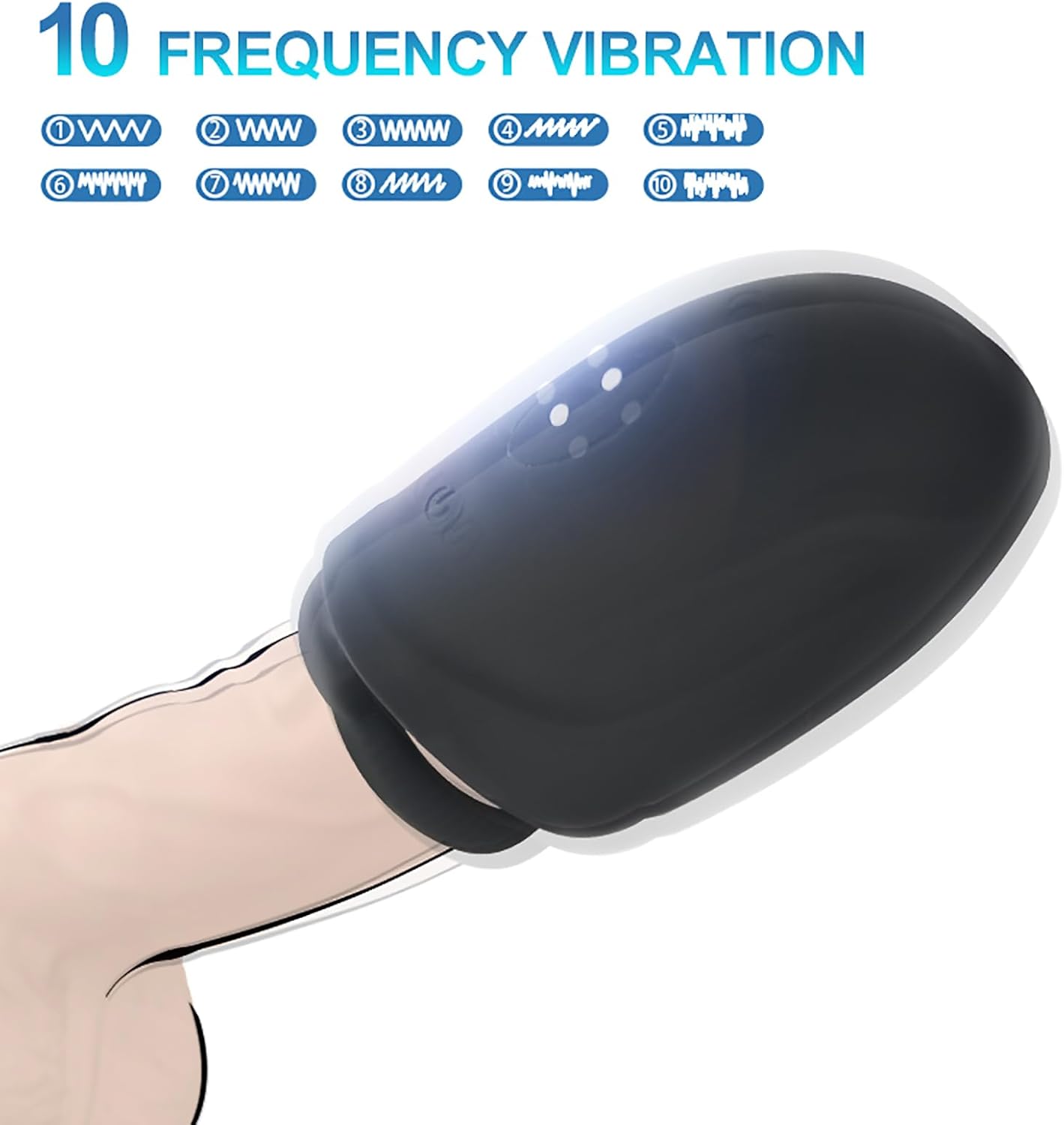 Electric Glans Stimulator Penis Trainer Vibrator Masturbator with 10 Vibration Modes