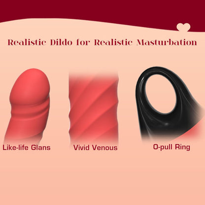 3 in 1 G Spot Vibrator Clitoral Stimulator with 3 Thrust 5 Pulsating 10 Vibrating Modes