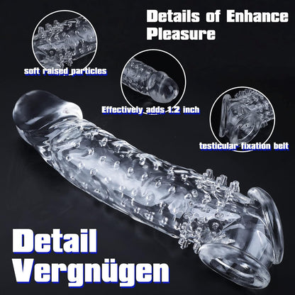 7.9 inch Clear Penis Sleeve Cock Extender