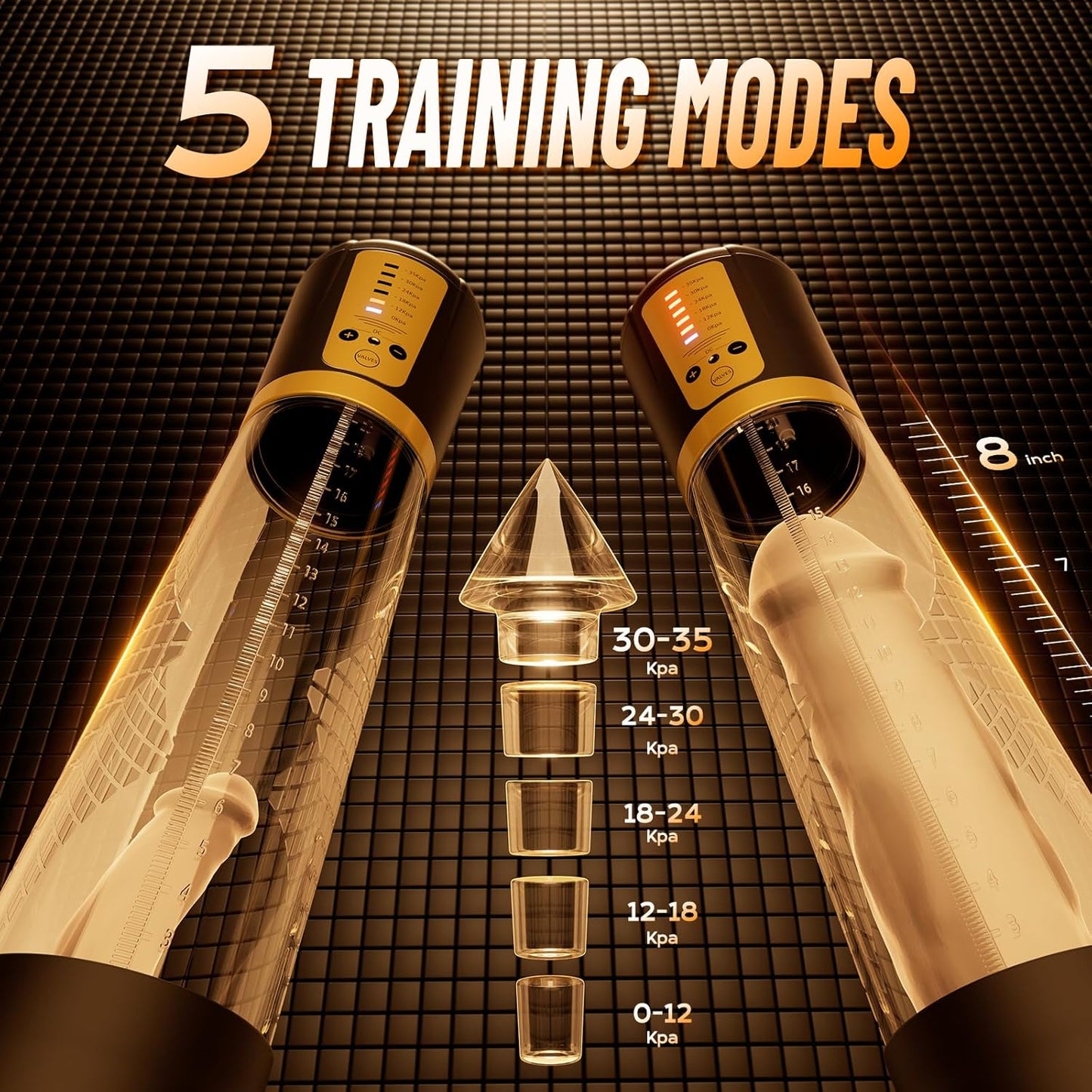 Electric Vacuum Pump Penis Enlargement Masturbator with 4 Powerful Suction Modes