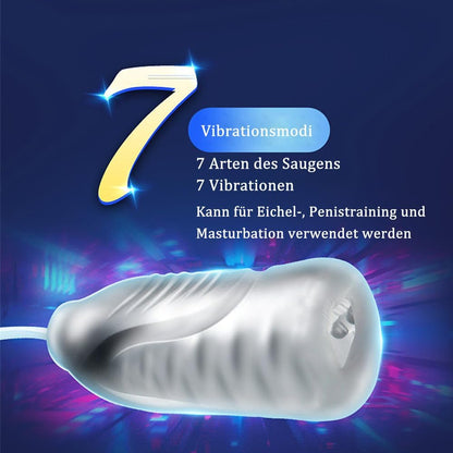 Electric Penis Trainer Pocket Pussy Masturbator with 7 Vibration & Vacuum Suction Modes