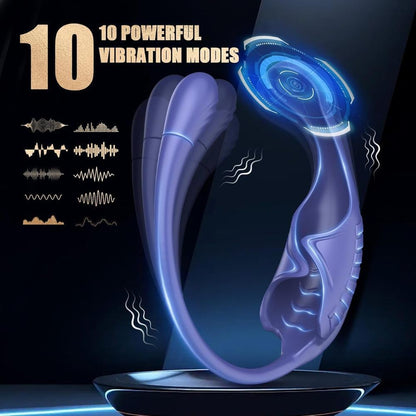4 IN 1 Electric Penis Trainer Vibrator Cock Ring Prostate Massager with 10 Strong Vibrations