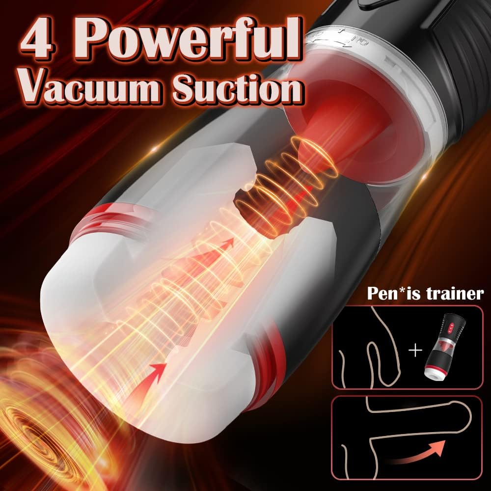 3 in 1 Automatic Sucking Masturbators cup with 7 Licking & 4 Suction Modes