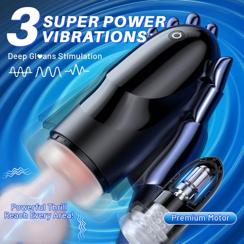 Automatic Masturbator Glans Trainer Blowjob Sroker with 3 Powerful Vibration Modes