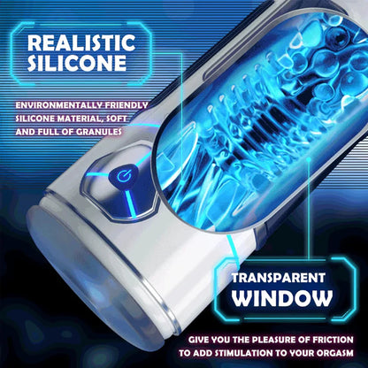 Automatic Masturbator Penis Trainer Vibrator Stroker with 10 Vibration Modes