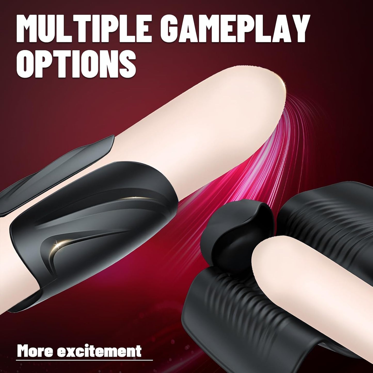 Hands Free Penis Trainer Vibrator Glans Stimulator with 10 Vibration Modes
