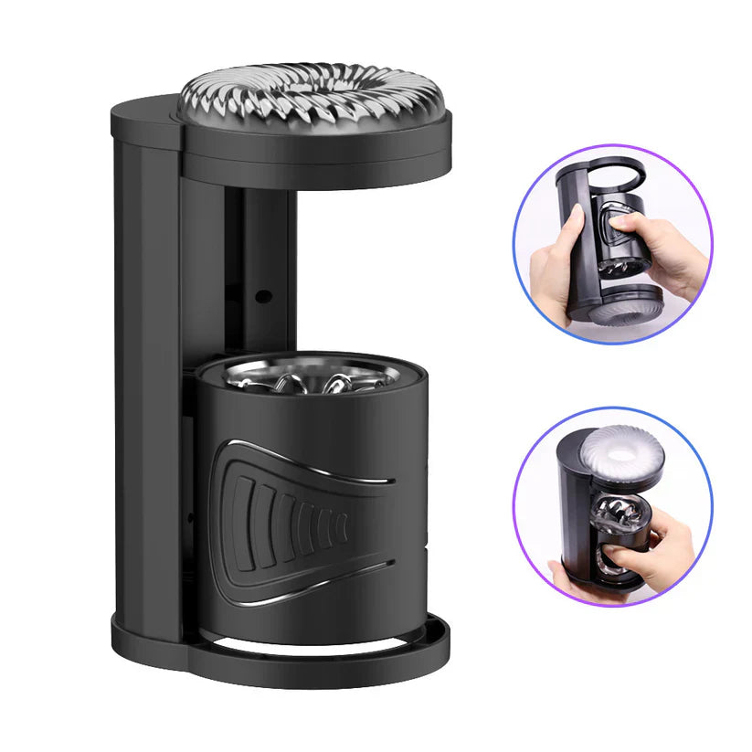 Blowjob Pocket Pussy Stimulator Masturbator with Manual Thrusting & Squeezing