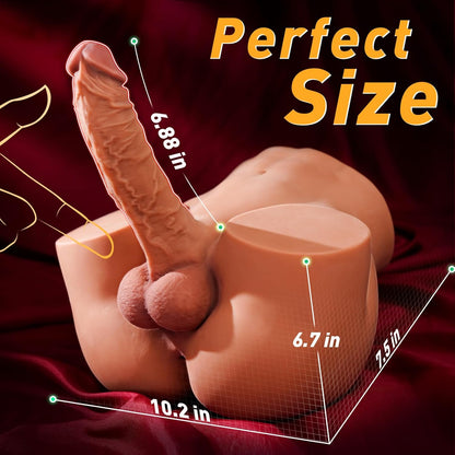 10.8LB Male Realistic Sex Doll with Flexible Dildo