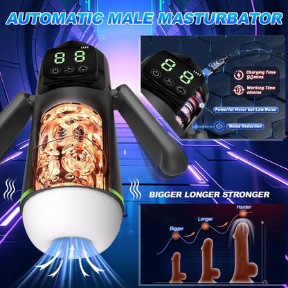 Automatic Masturbator Stroker Blowjob Sex Machine with 7 Sucking & Vibrating
