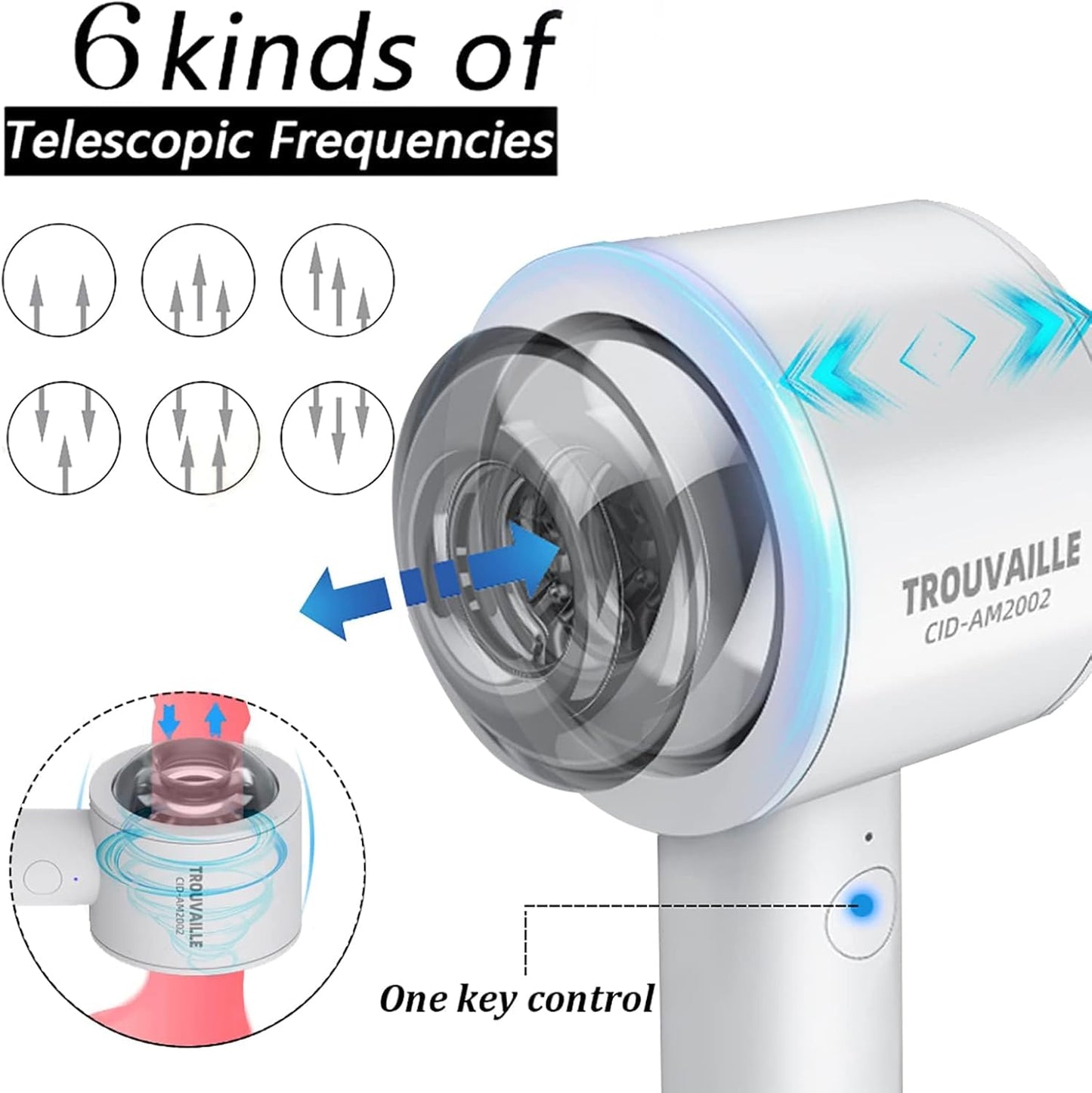 Hands Free Automatic Masturbator Blowjob Sex Machine with 6 Telescopic Frequencies