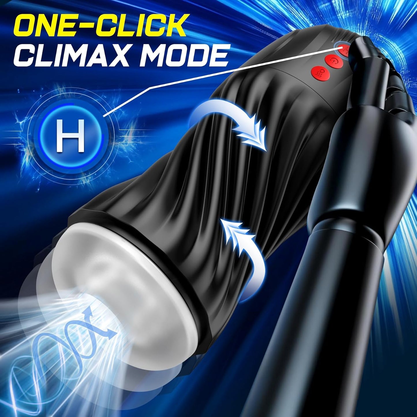 Automatic Masturbator Blowjob Stroker Machine with 5 Sucking & 10 Vibrating Modes