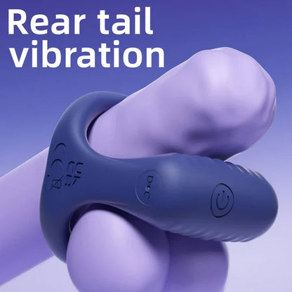 Y-shaped Double Ring Penis Ring Trainer Vibrator with 10 Vibration Modes