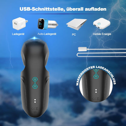 360° Full Enclosure Automatic Penis Trainer Vibrator Masturbator with 10 Vibration Modes