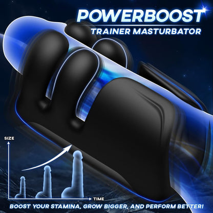 Electric Penis Trainer Glans Vibrator with 10 Massaging & Tapping & Vibrating