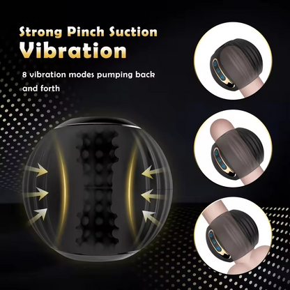 High-tech Automatic Masturbator Stroker with 8 Rotation & Telescopic Modes