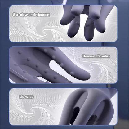 Octopus Tentacle Penis Vibrator Glans Trainer with 10-Frequency vibrations