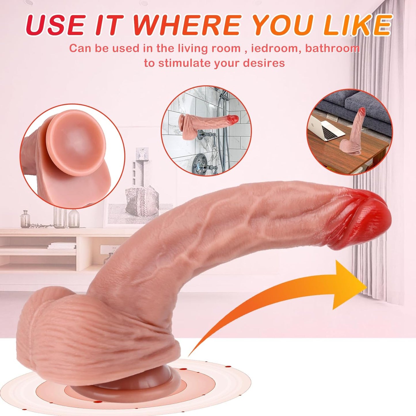 Super Realistic Huge Thick dildos with Strong Suction Cup