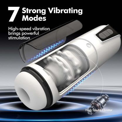 7 Thrusting & Vibrating Stimulation Modes Automatic Masturbator Pocket Pussy Stroker