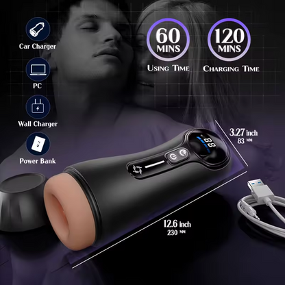Automatic Masturbator Penis Stroker Sex Machine with 4 Suction & 9 Vibration Modes