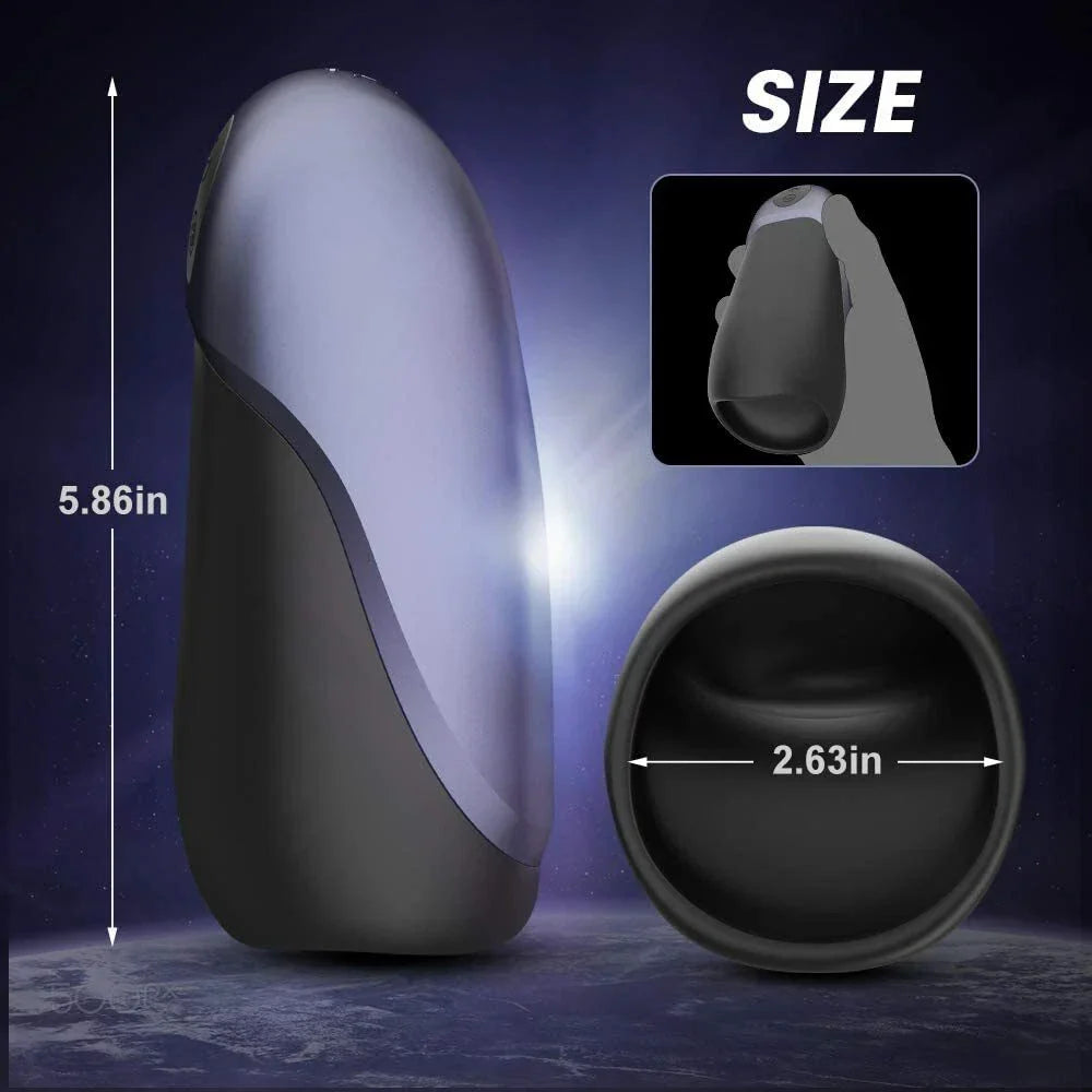 Automatic Penis Trainer Stroker Masturbator with 14 Vibration Modes & 2 Motors