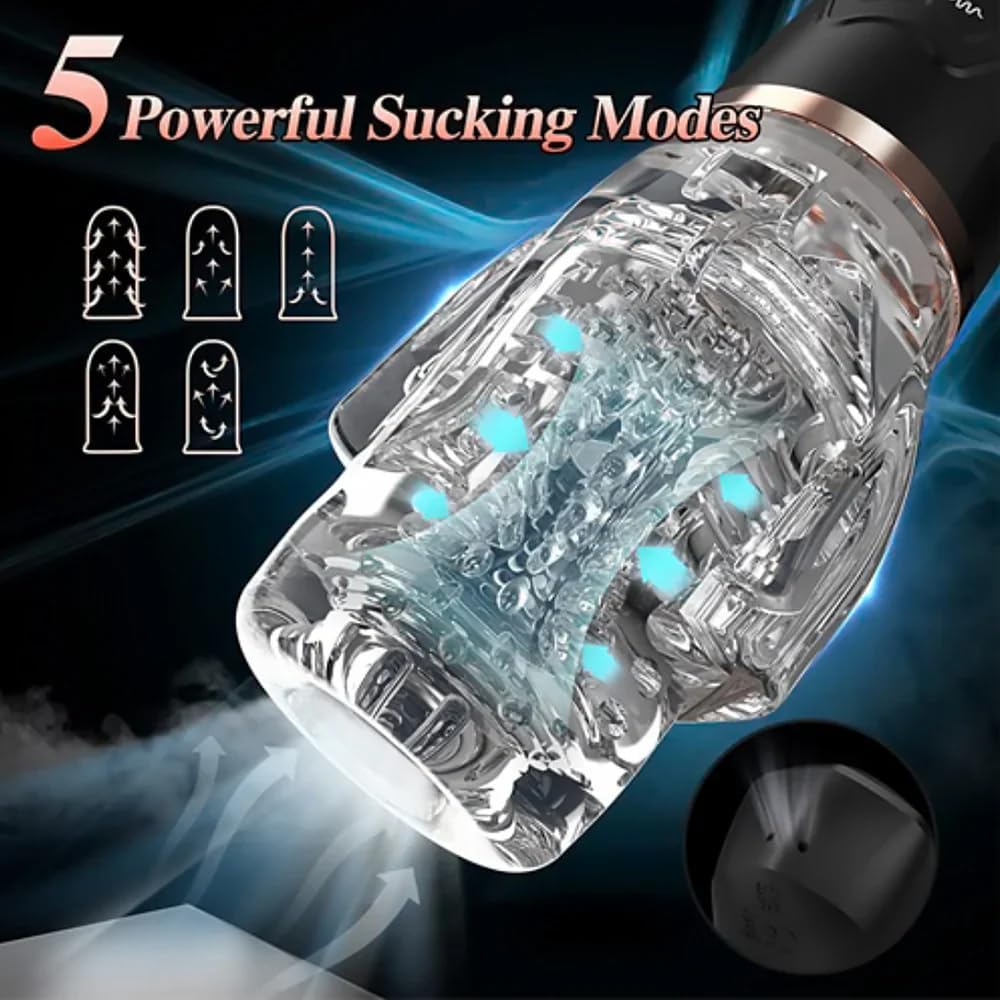 High-frequency Electric Masturbator Penis Trainer with 9 Vibration & 9 Suction Modes