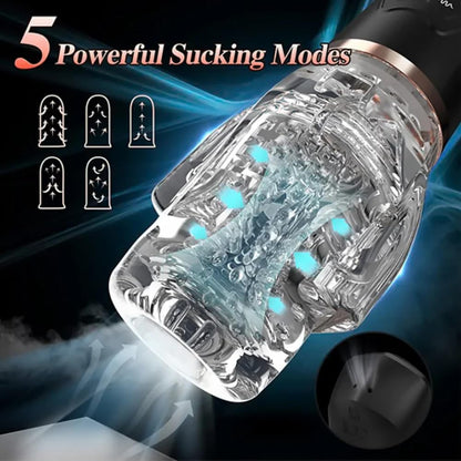 High-frequency Electric Masturbator Penis Trainer with 9 Vibration & 9 Suction Modes