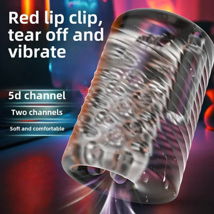 Penis Trainer Blowjob Pocket Pussy Masturbator with 10 Vibration Modes