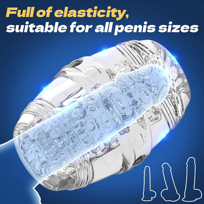 Realistic Penis Trainer Stroker Pocket Pussy Masturbator with Thick Walls