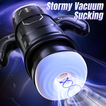 2 IN1 Automatic Sucking Masturbation Penis Pump Training with 6 Thrusting & 3 Suction