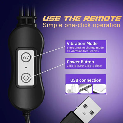 Vacuum Penis Trainer Vibrator Extender Masturbator with 5 Vibration Modes