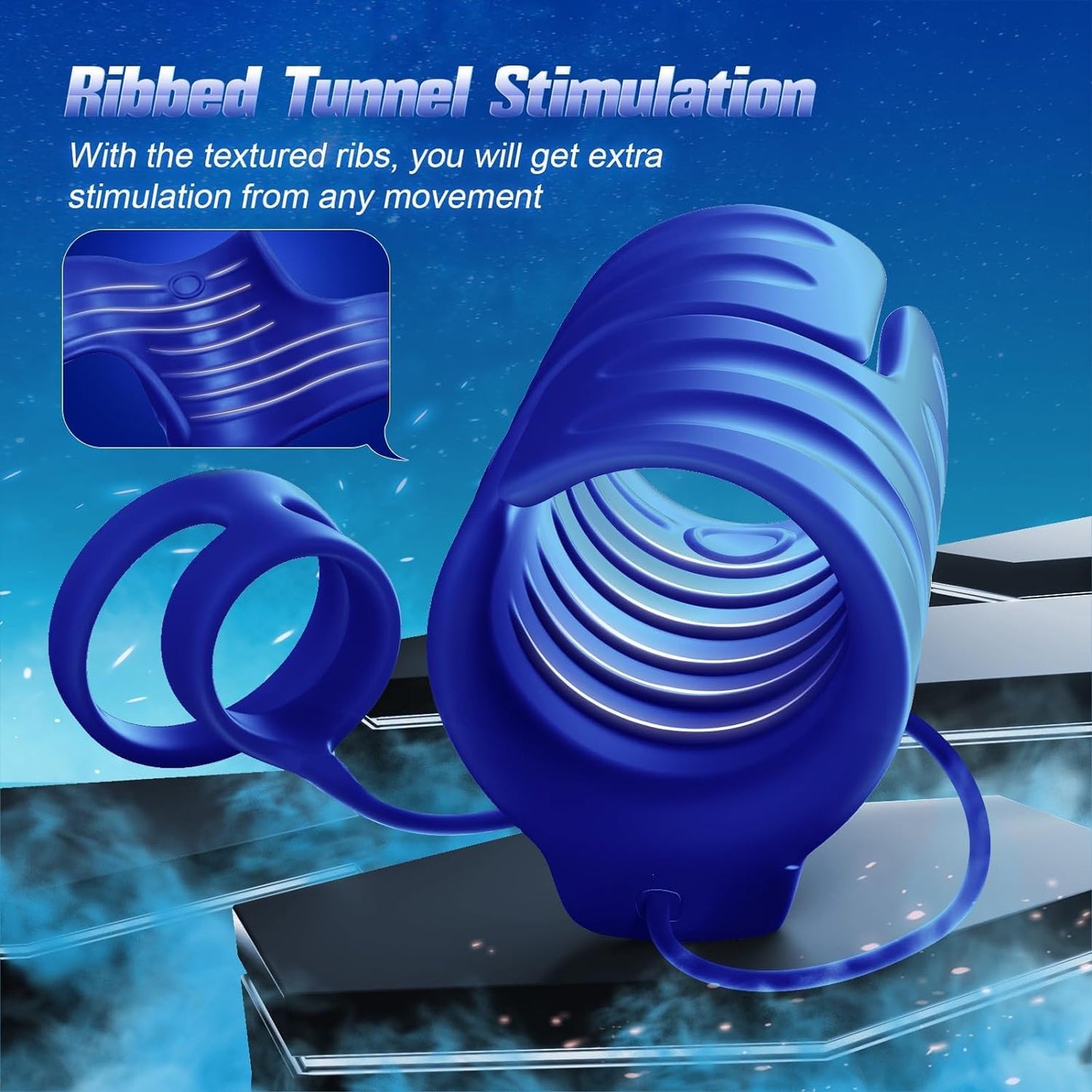 Lock Ring APP Control Penis Trainer Vibrator Cock Ring with 9 Powerful Vibration Modes