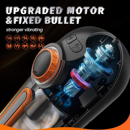 6 in 1 Multi-Functional Automatic Masturbator Stroker with Thrusting & Sucking & Vibrating & Heating