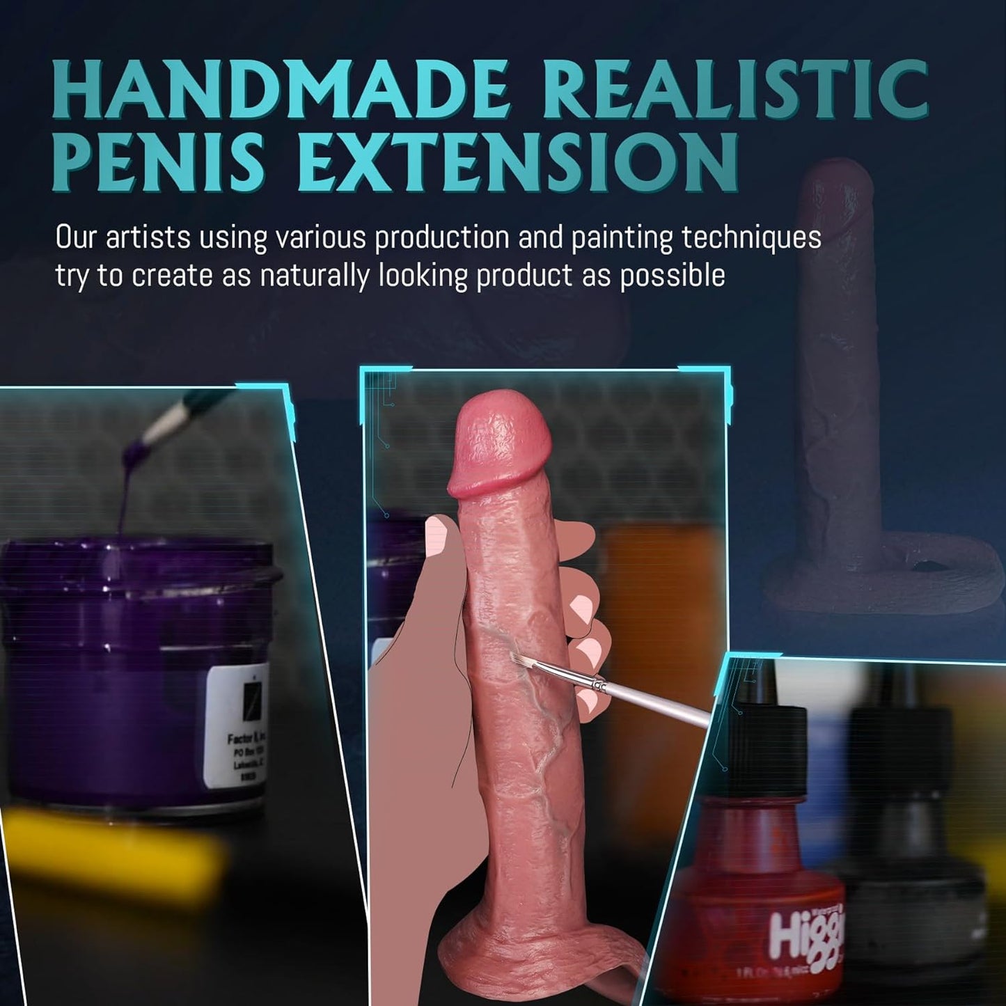 3'' Handmade Lifelike Ultra Realistic Penis Sleeve Enlarger