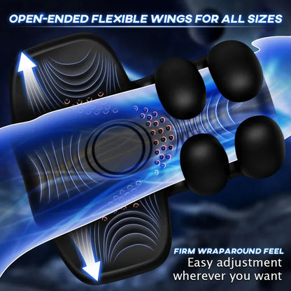 Electric Penis Trainer Glans Vibrator with 10 Finger Massage & Tapping & Vibrating