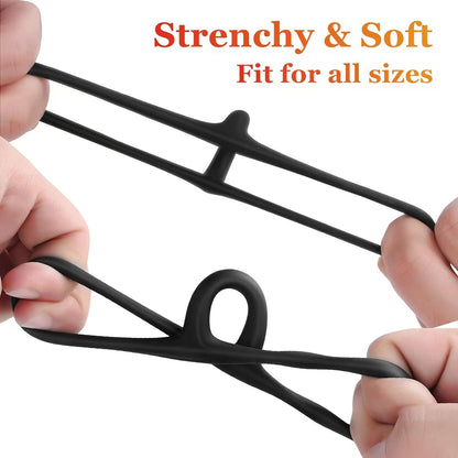 3 in 1 Ultra Soft Stretchy Penis Cock Ring Penis Enlargers