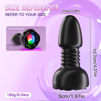 5 IN 1 Anal Plug Vibrator Prostate Massager with 10 Vibrating & Thrusting Modes