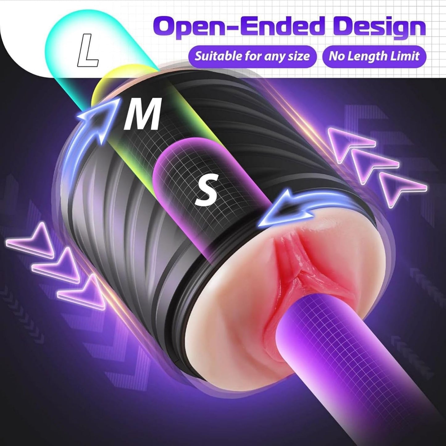 2 IN 1 Electric Realistic Mastuabor Penis Trainer Massager with 10 Vibration Modes