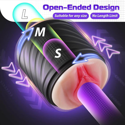 2 IN 1 Electric Realistic Mastuabor Penis Trainer Massager with 10 Vibration Modes