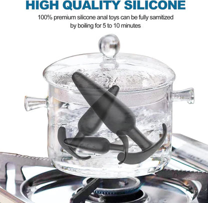 3 Pcs Anal Sex Toy Butt Plug Anal Training Set for Beginners