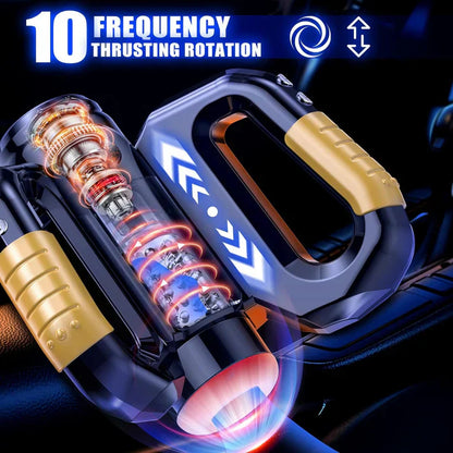 Automatic Male Masturbators Stroker Sex Machine with 10 Thrusting & Rotating Modes
