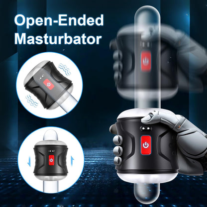 Dual Motors Automatic Masturbators Penis Trainer with 12 Vibration Modes